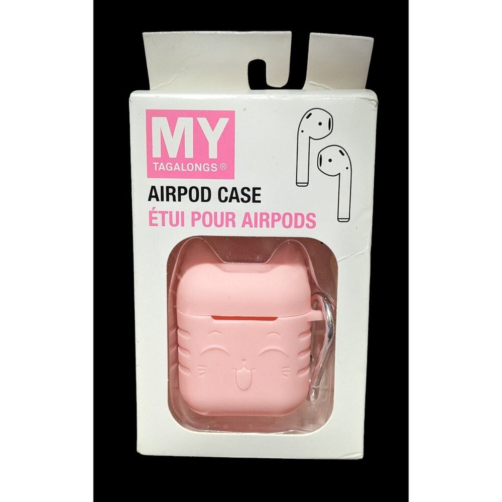 My Tagalongs Pink Cat Silicone Airpod Case